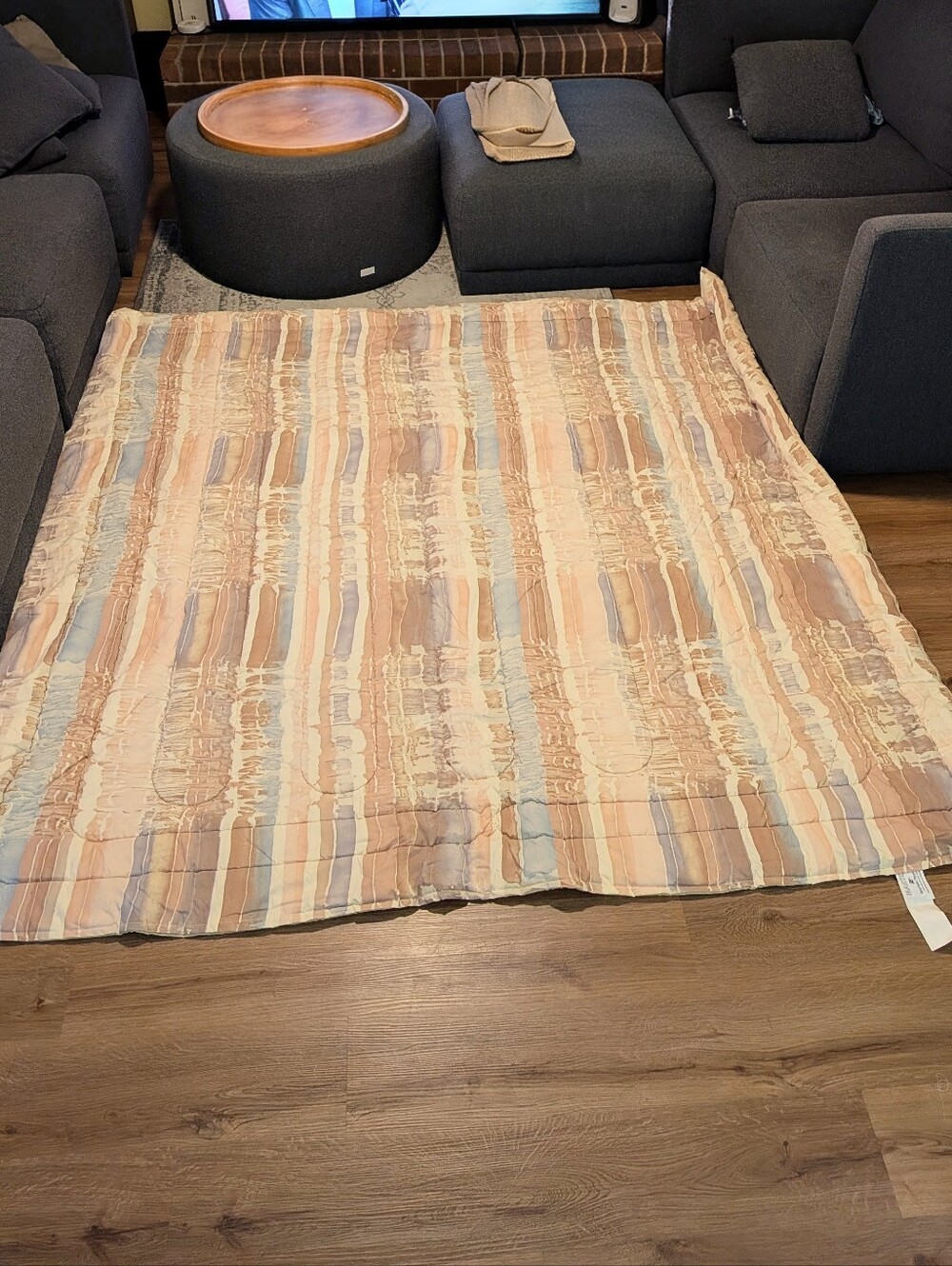 Vintage Martex Striped 70s 80s Comforter Full Queen - Picture 3 of 10
